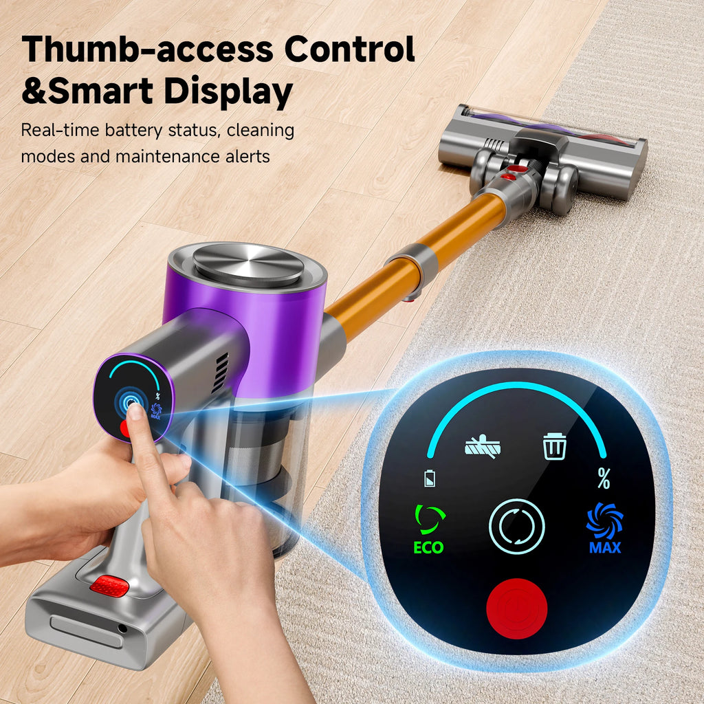 Powerful Cordless Vacuum, LED Display