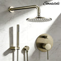Rain Fall Shower Head Brushed Gold