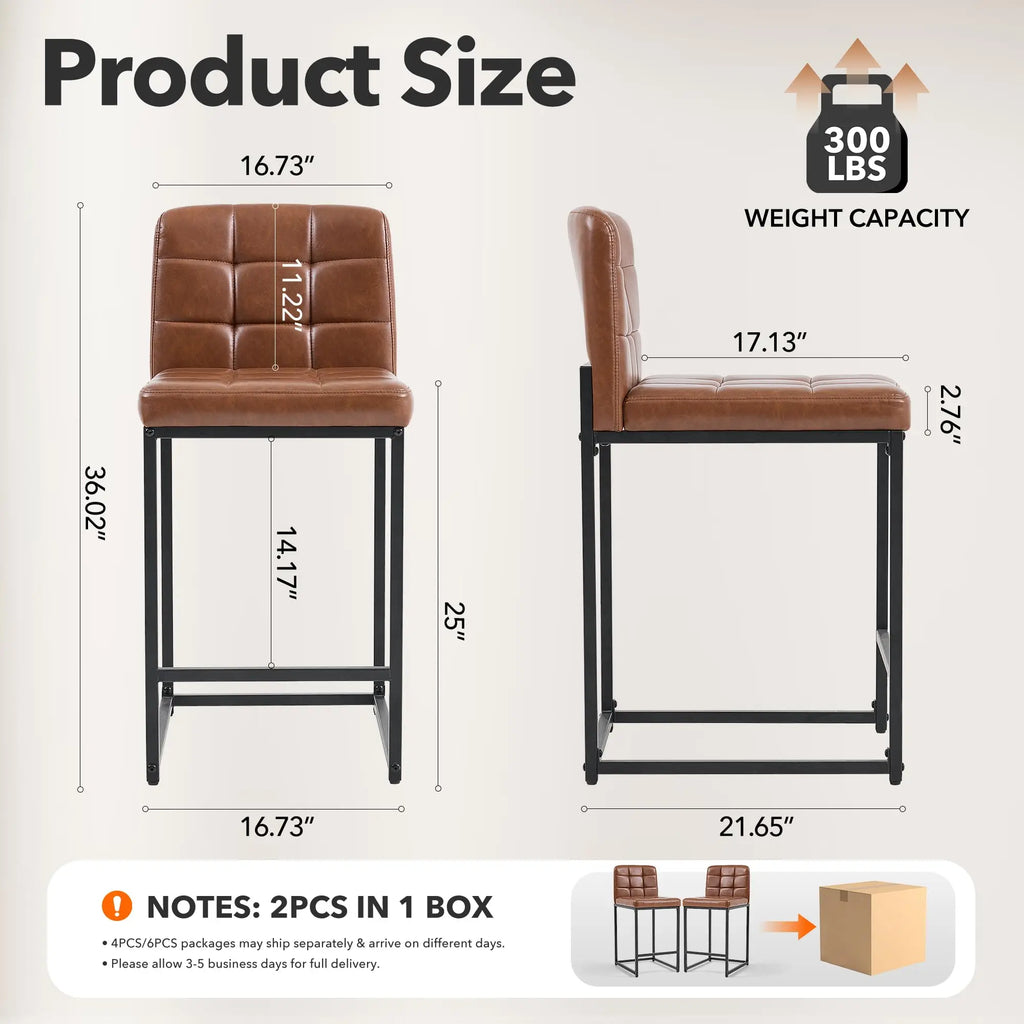 Set Of 2 Counter Height Bar Stools
