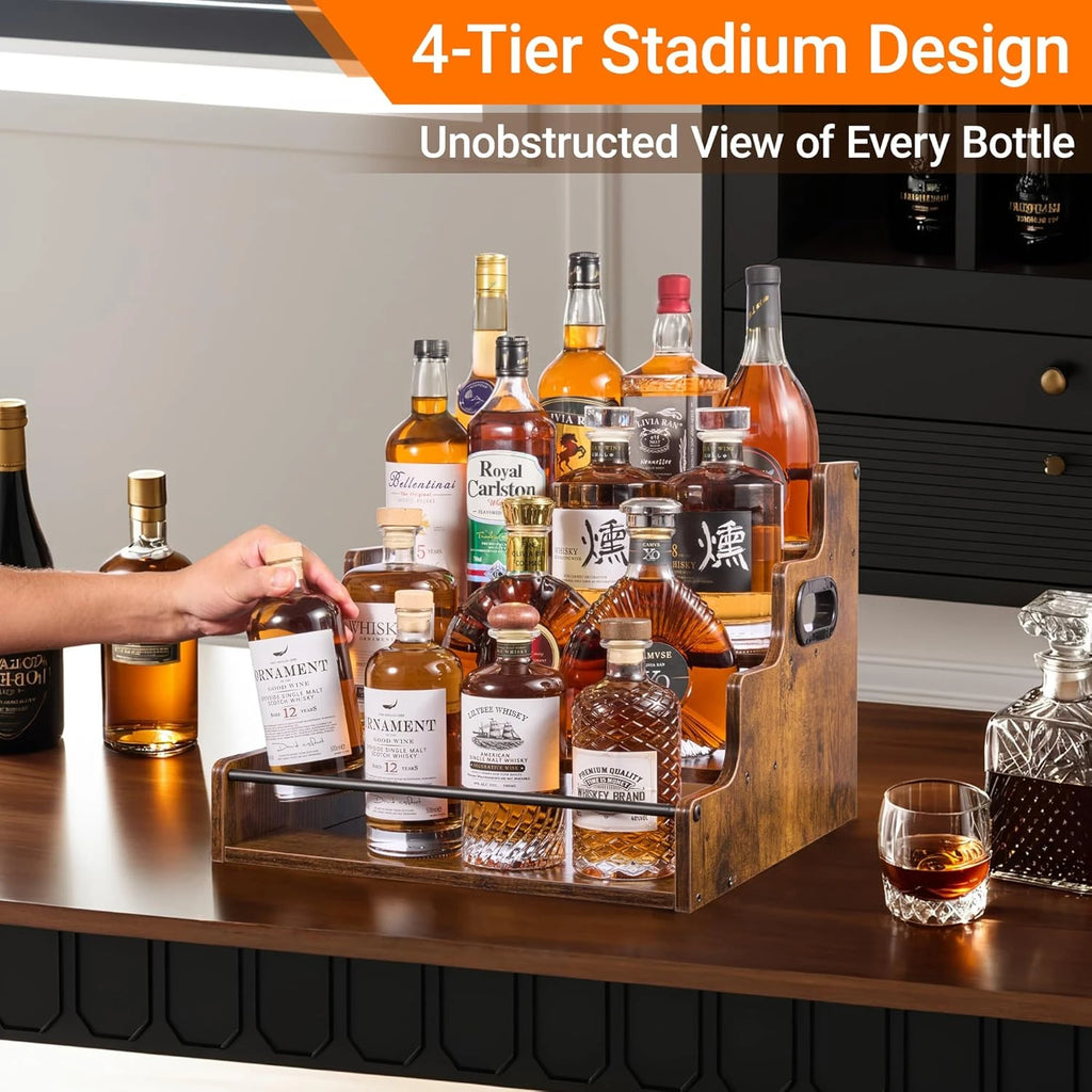 Liquor Bottle Shelf, Coffee Cup/Seasoning Rack