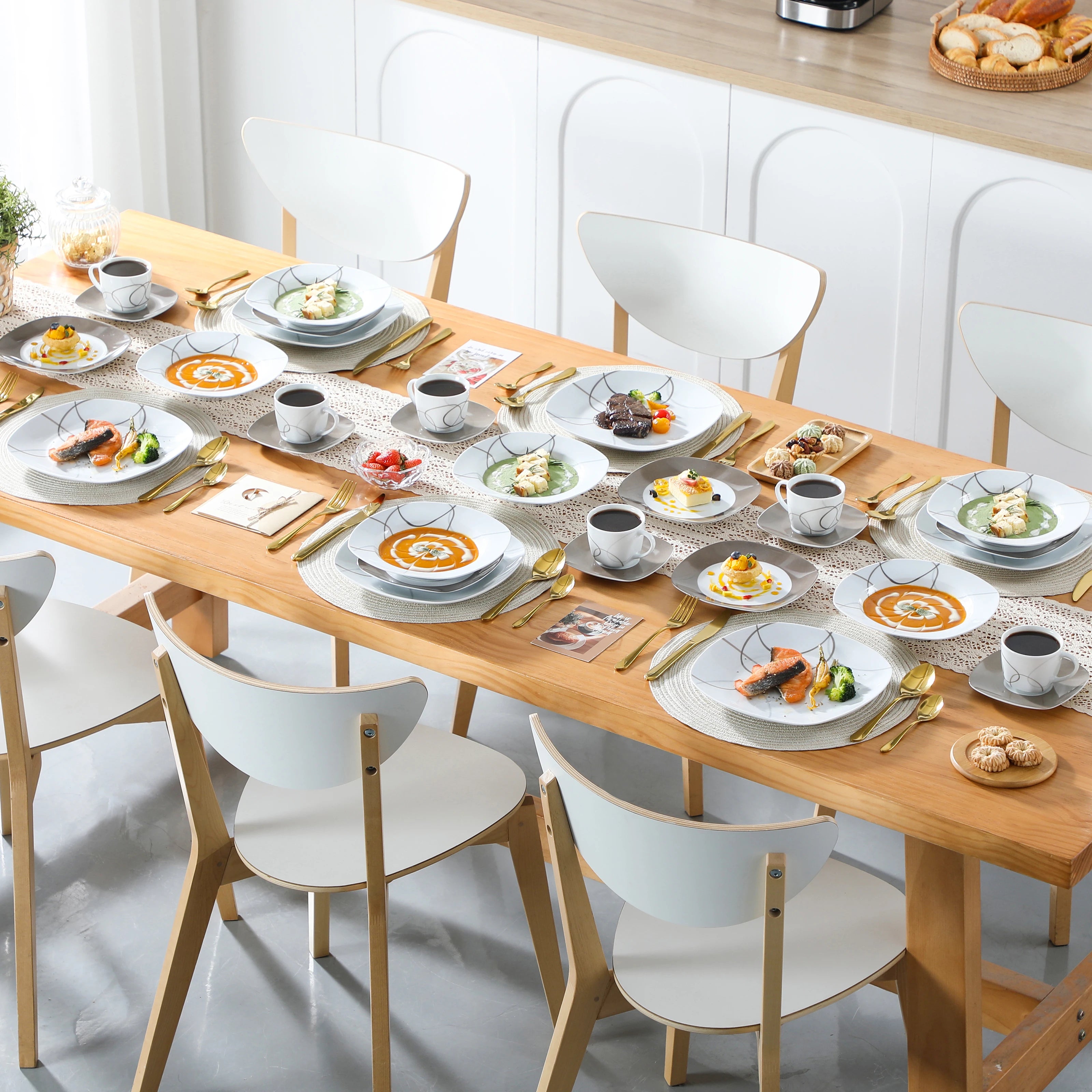 30-Piece Porcelain Dinner Plate Set