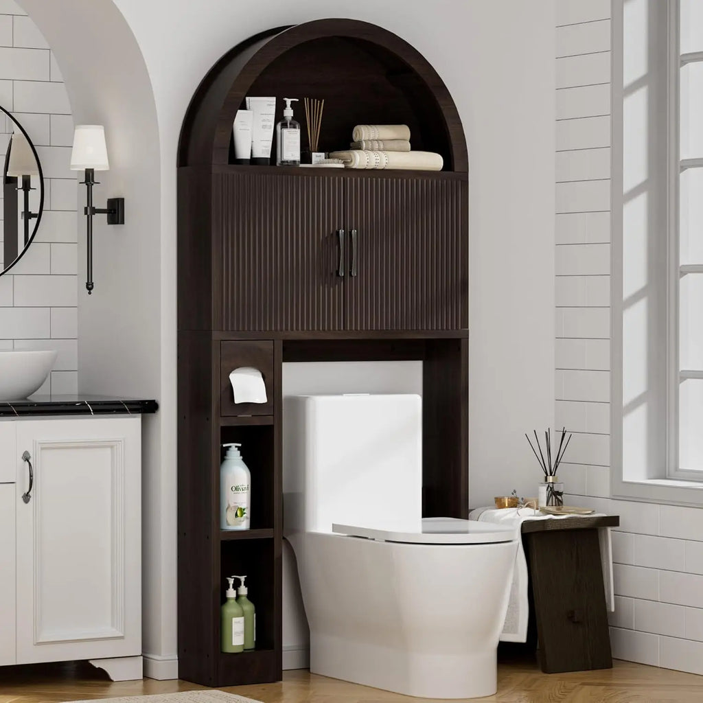 Over The Toilet Storage Cabinet, Bathroom Shelf Organizer Freestanding, Bathroom Arch Cabinet Over Toilet, Customized