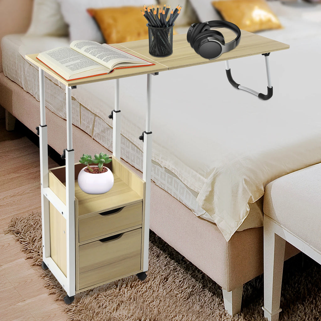 Foldable Laptop Desk with Wheels
