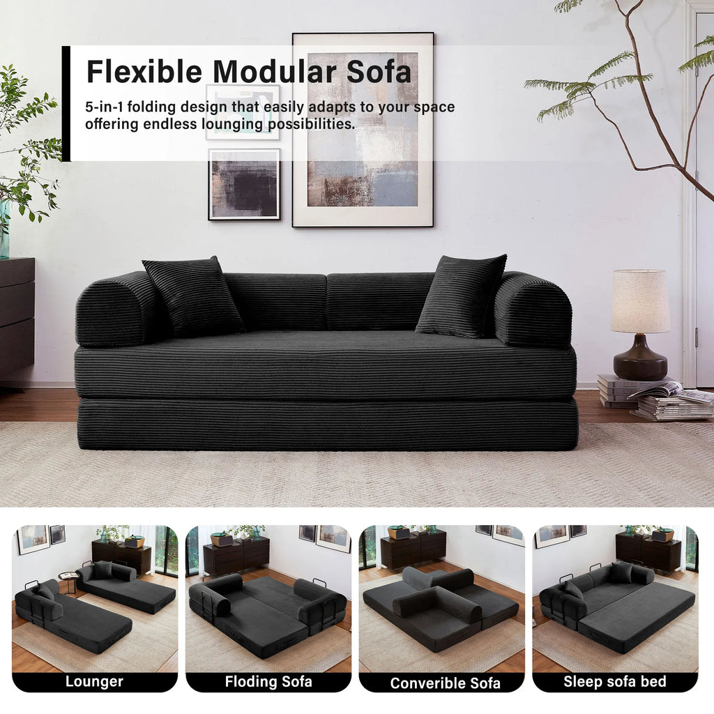 Boneless Foldable Convertible Futon Sleeper