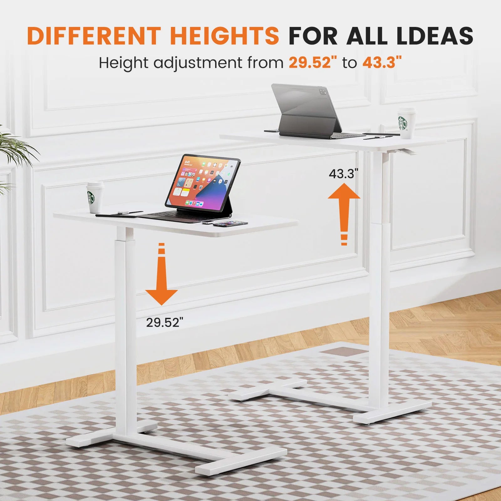 Overbed Bedside Sofa Table Adjustable Height