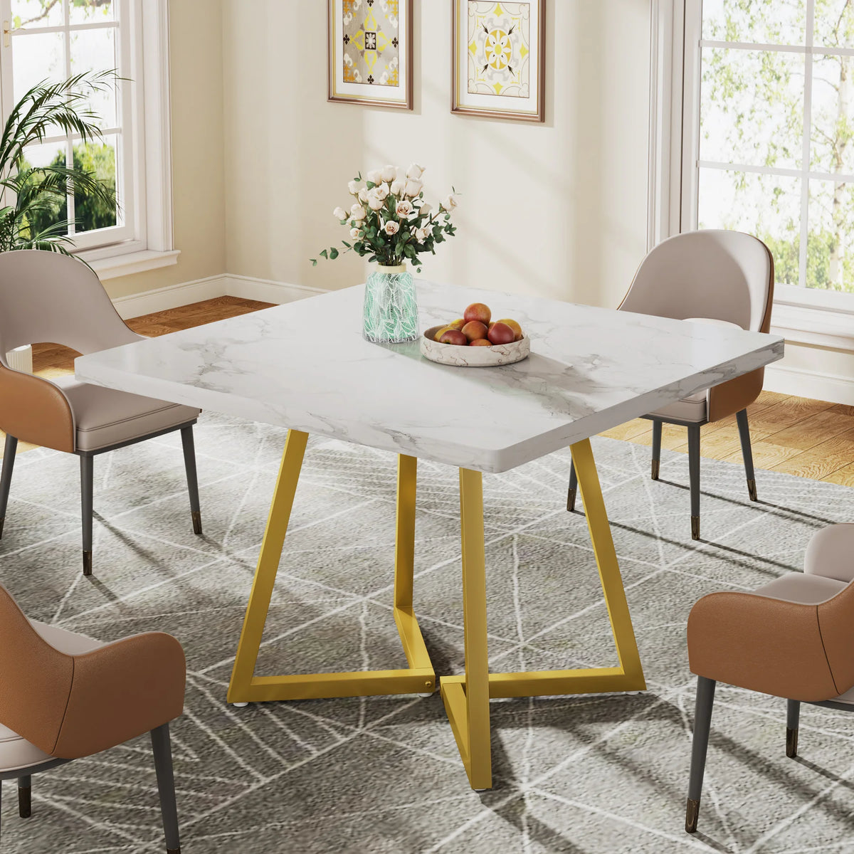 31.5" Table with Metal Base