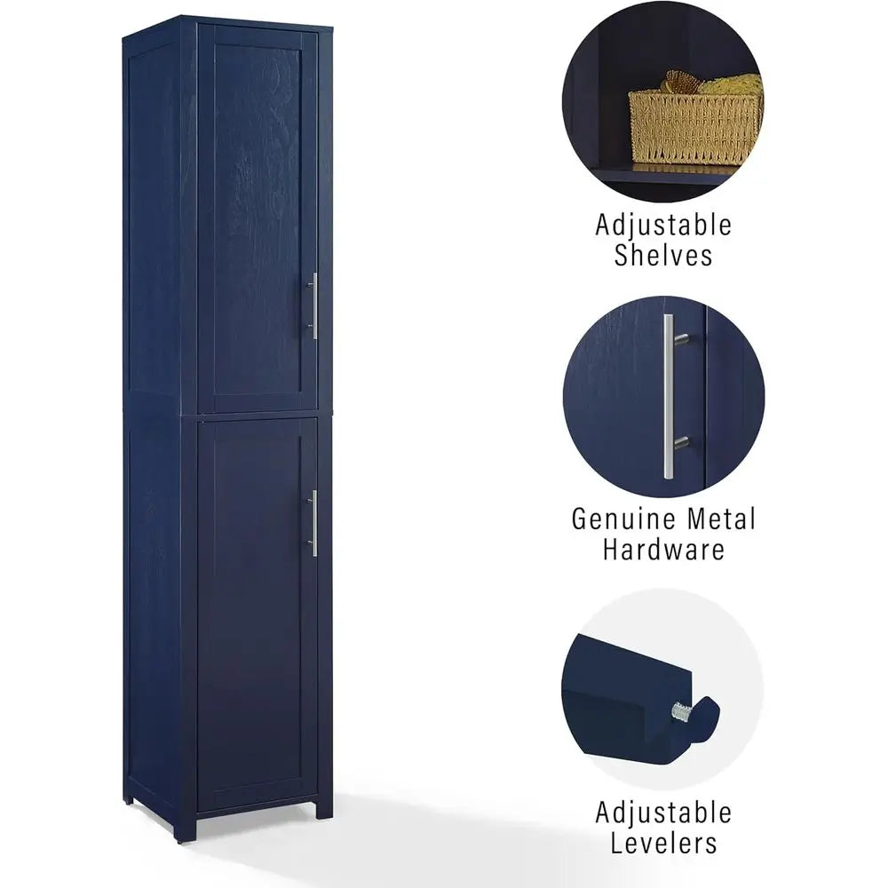 Laundry and Bathroom Linen Storage Cabinet with Shelves