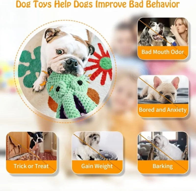 Large Squeaky Plush Dog Chew Toy for All Dog Sizes