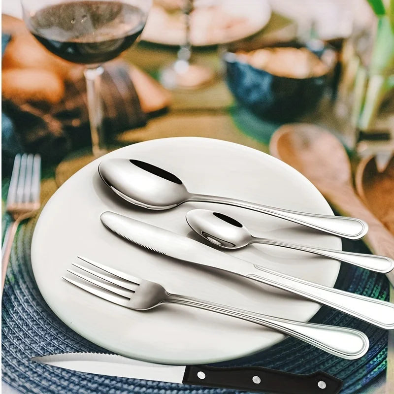48pcs Stainless Steel Flatware Cutlery Set