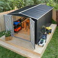 8x12FT Reinforced Metal Outdoor Storage Shed for Backyards