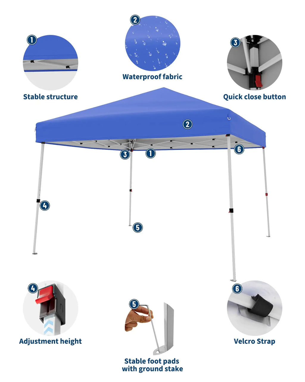 10x10 FT Pop Up Canopy With Carry Bag