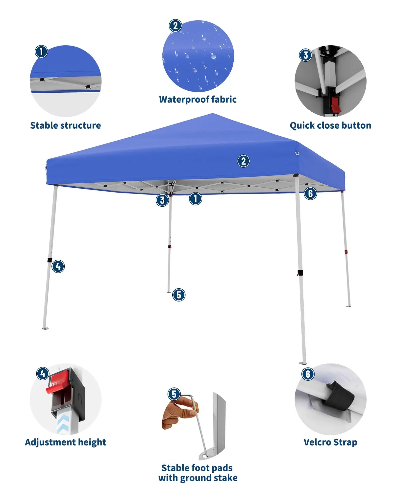 10x10 FT Pop Up Canopy With Carry Bag