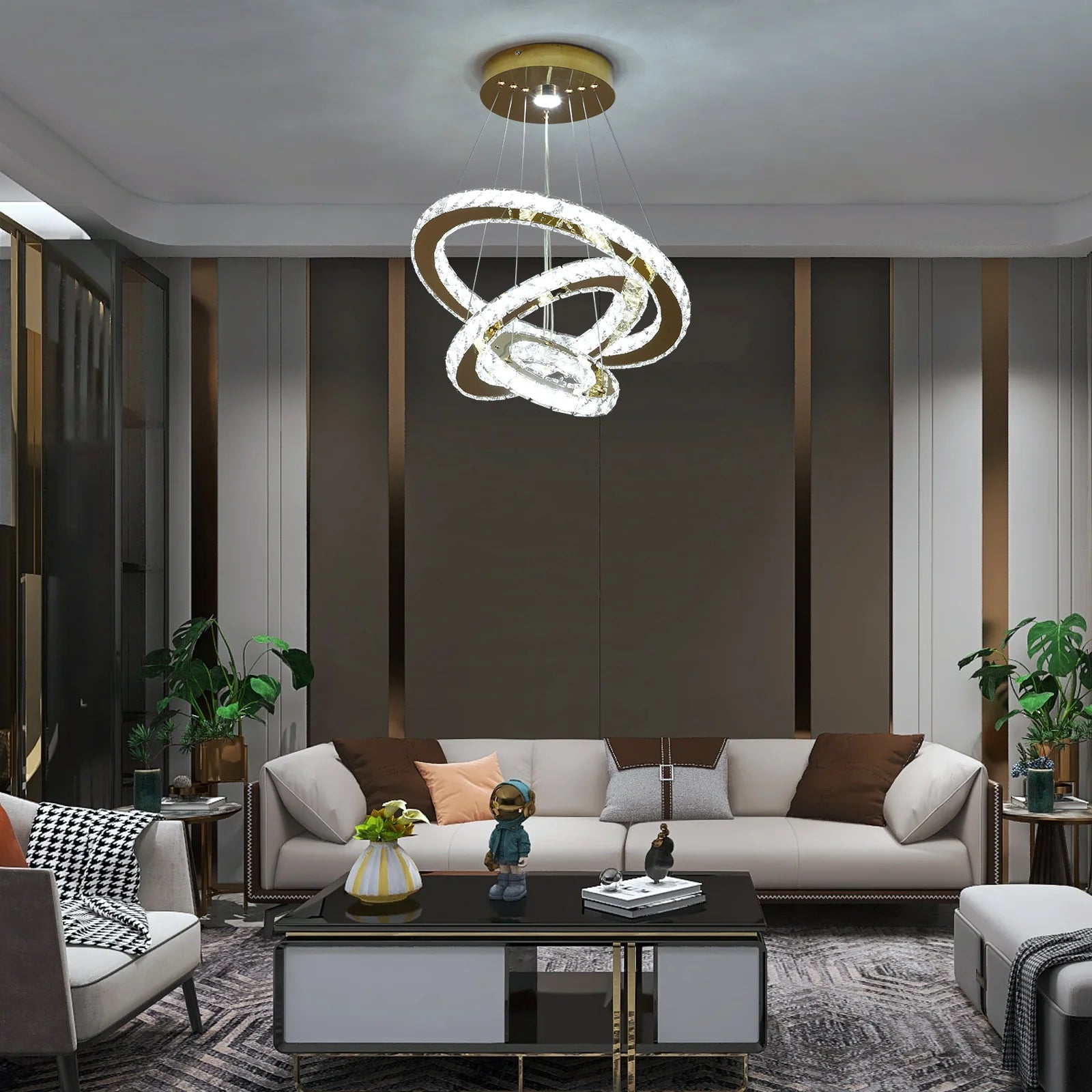 French Crystal Chandeliers Led Ceiling lamp