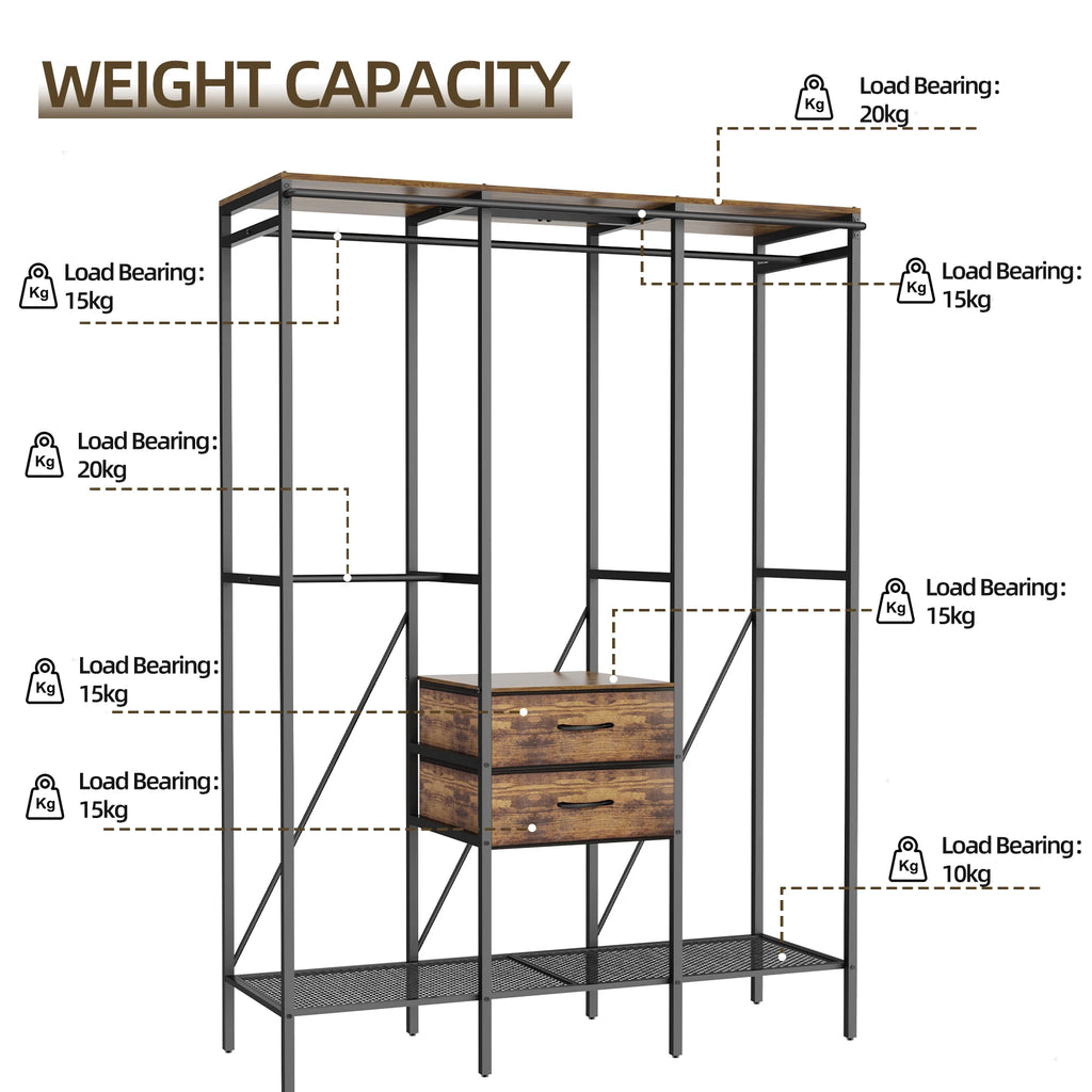 Industrial Open Wardrobe Stand