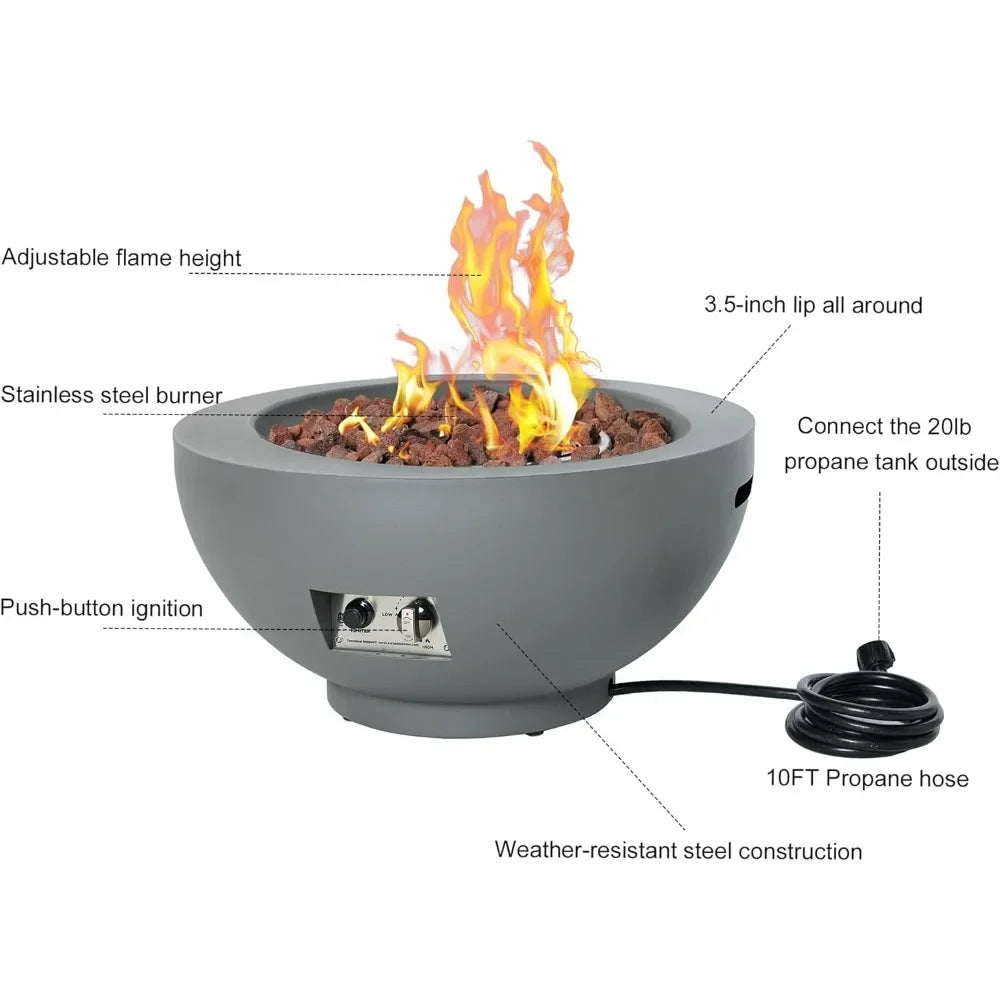 Propane Fire Pit with Natural Gas Conversion Kit