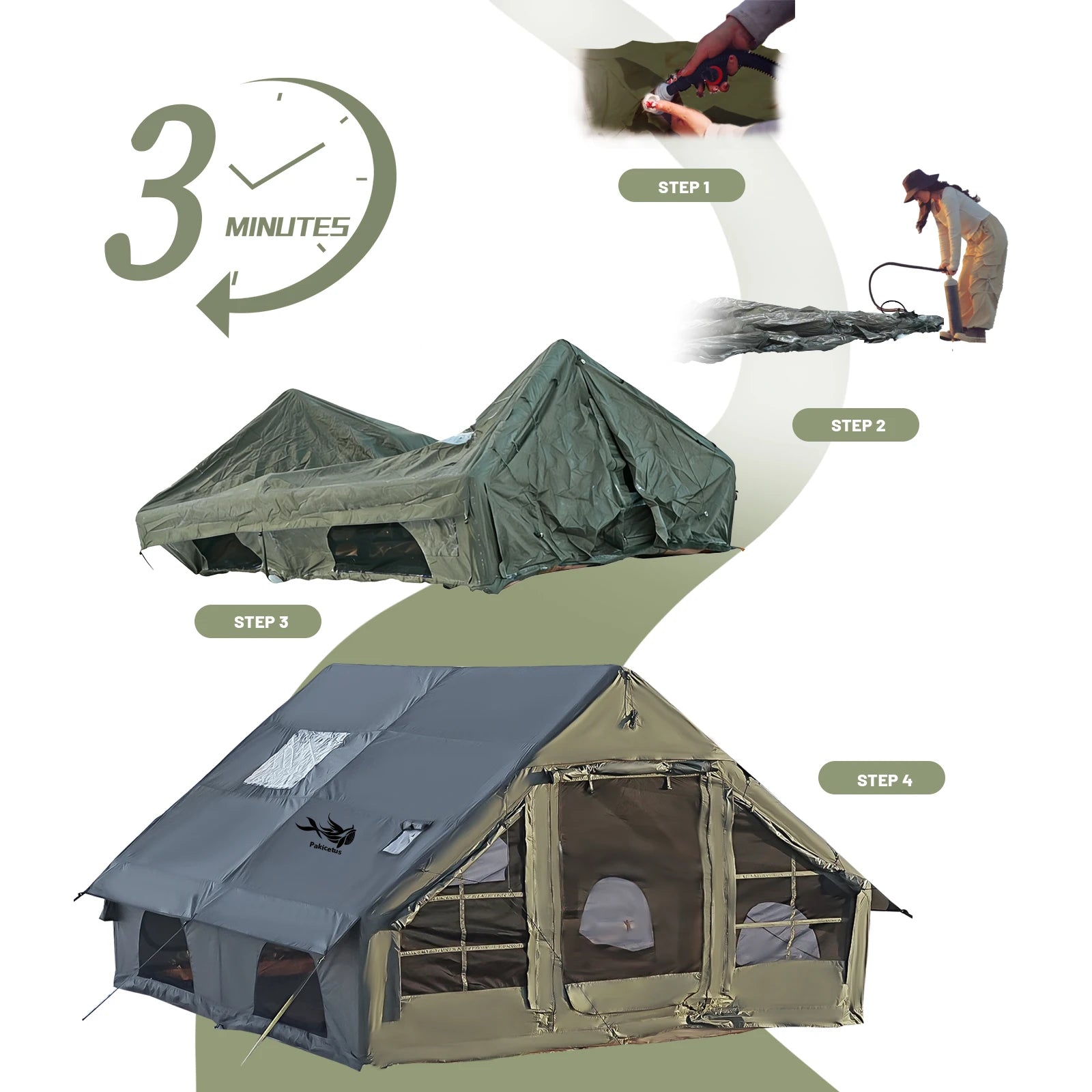 Portable Air Tent with Carry Bag