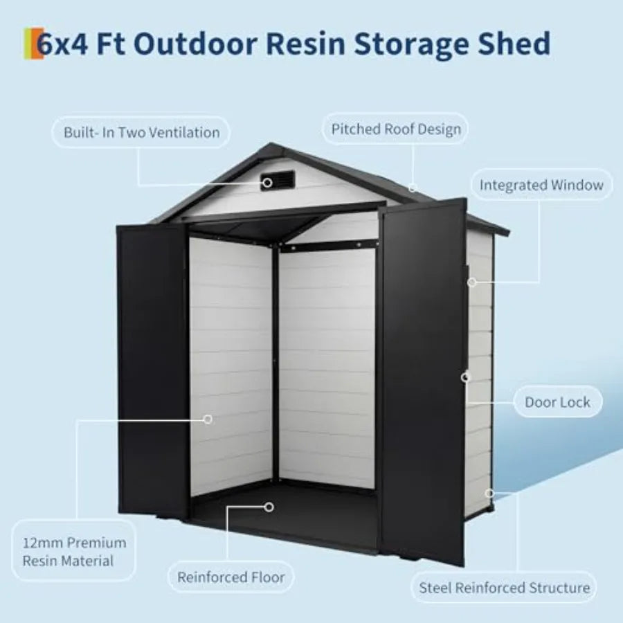 Outdoor Storage Shed with Floor