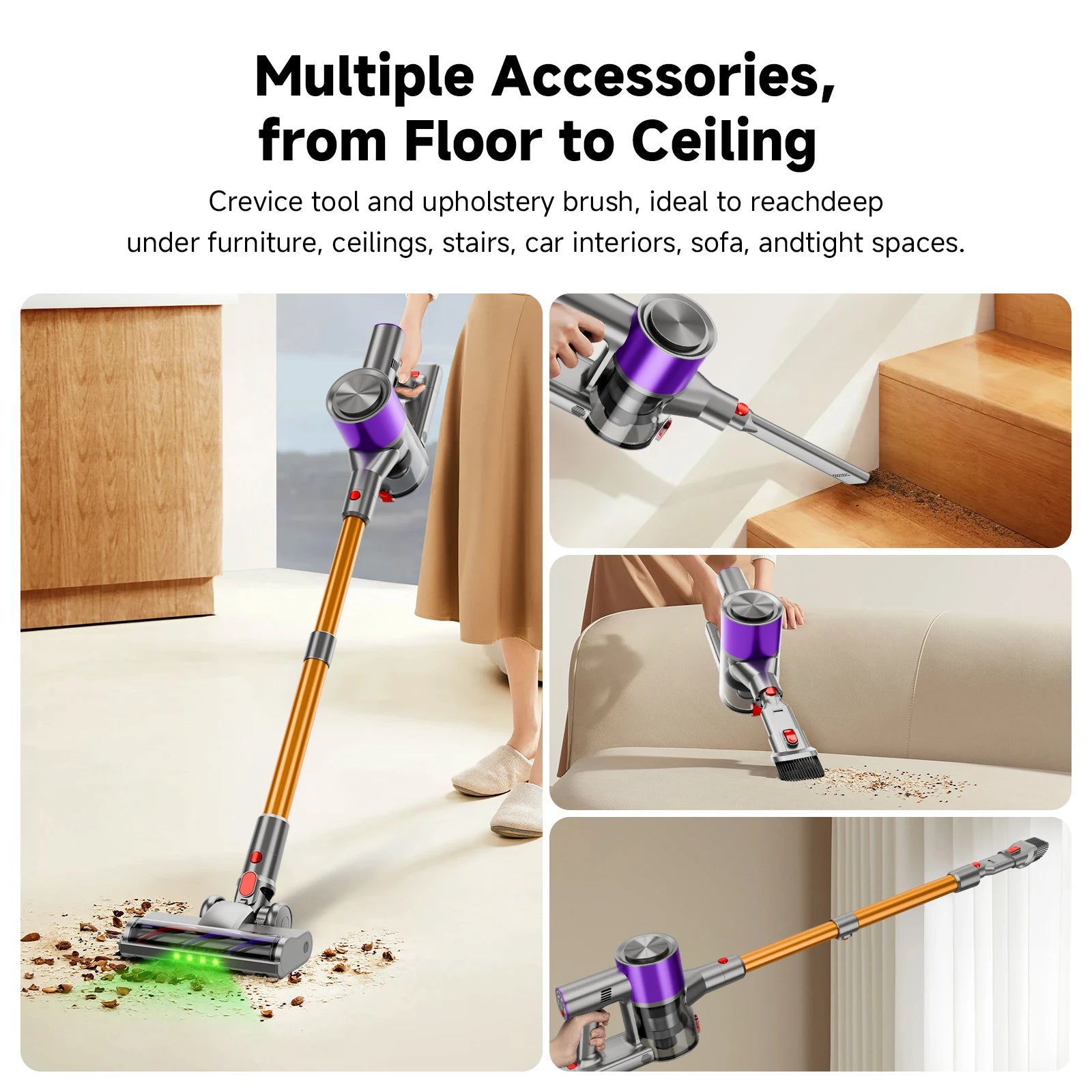 Powerful Cordless Vacuum, LED Display
