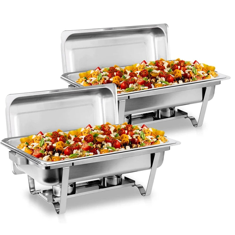 2/4/6 Pack Chafing Dish Stainless, With Lids