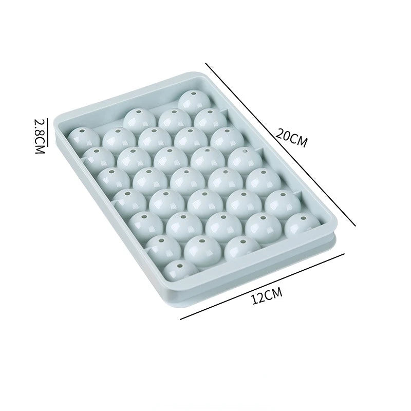 Round Ice Cube Tray with Lid