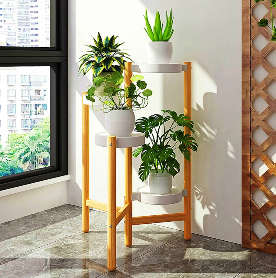 4 Tier Bamboo Plant Display