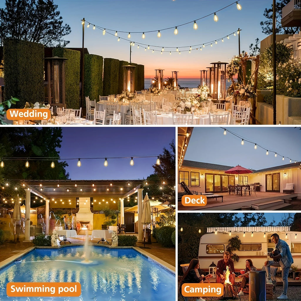 LED Outdoor String Lights, Waterproof