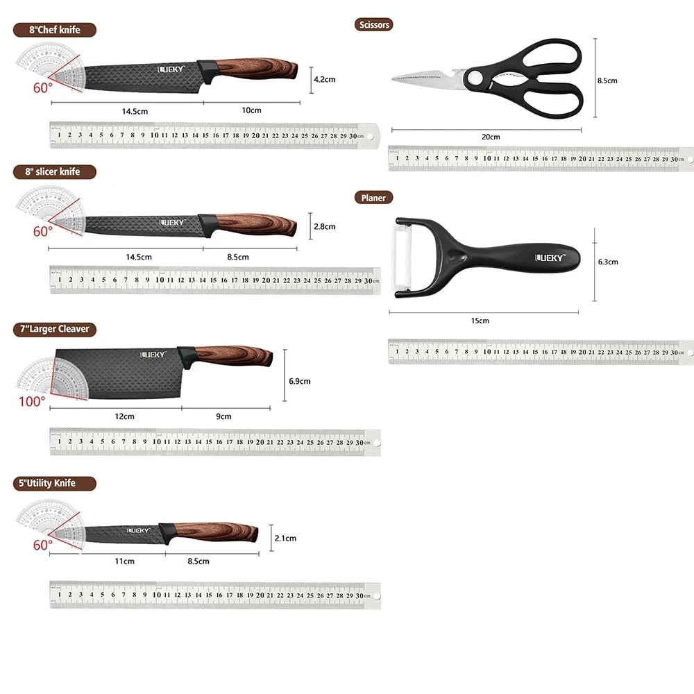 Stainless Steel 6-Piece Kitchen Knife Set