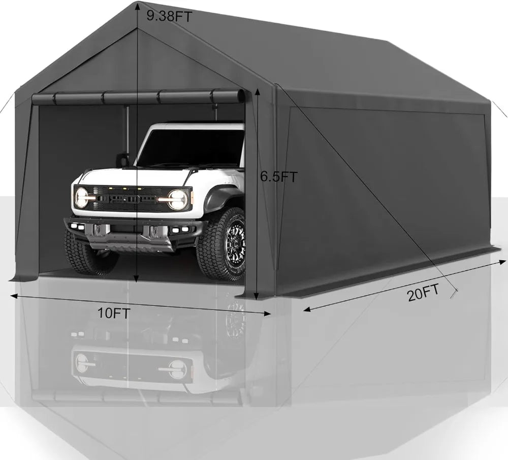 Heavy Duty Steel storage shed with Removable Sidewalls