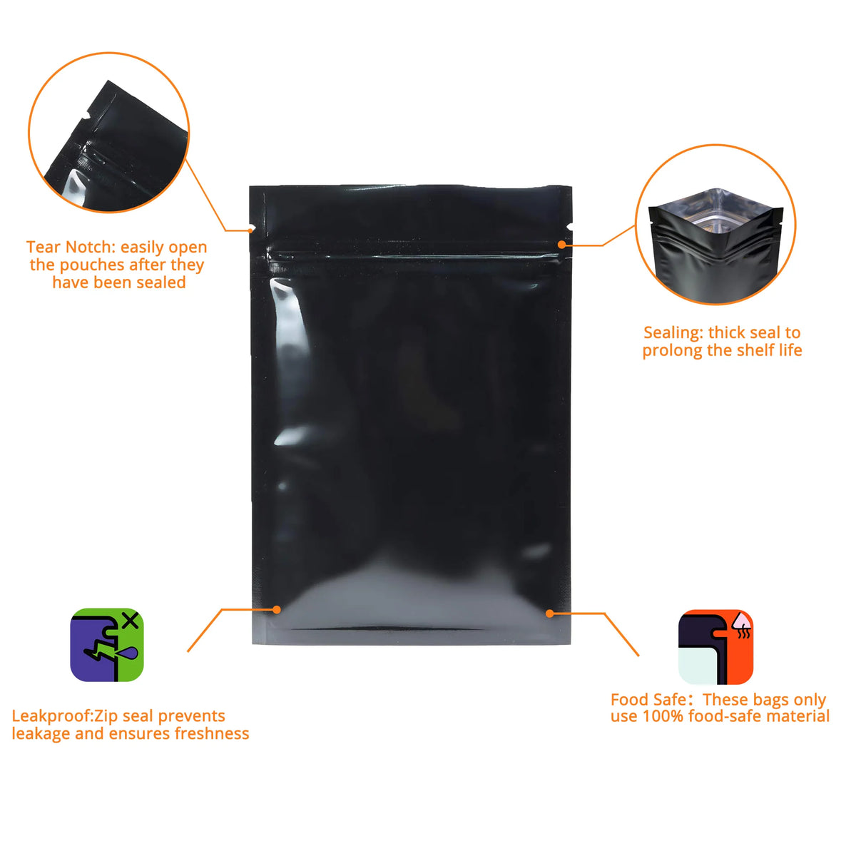 100pcs Heat resistant Sealing Storage Bags