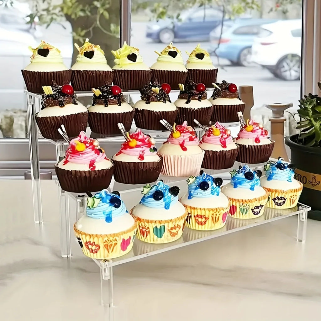 3-Tier Clear Acrylic Cupcake Stand