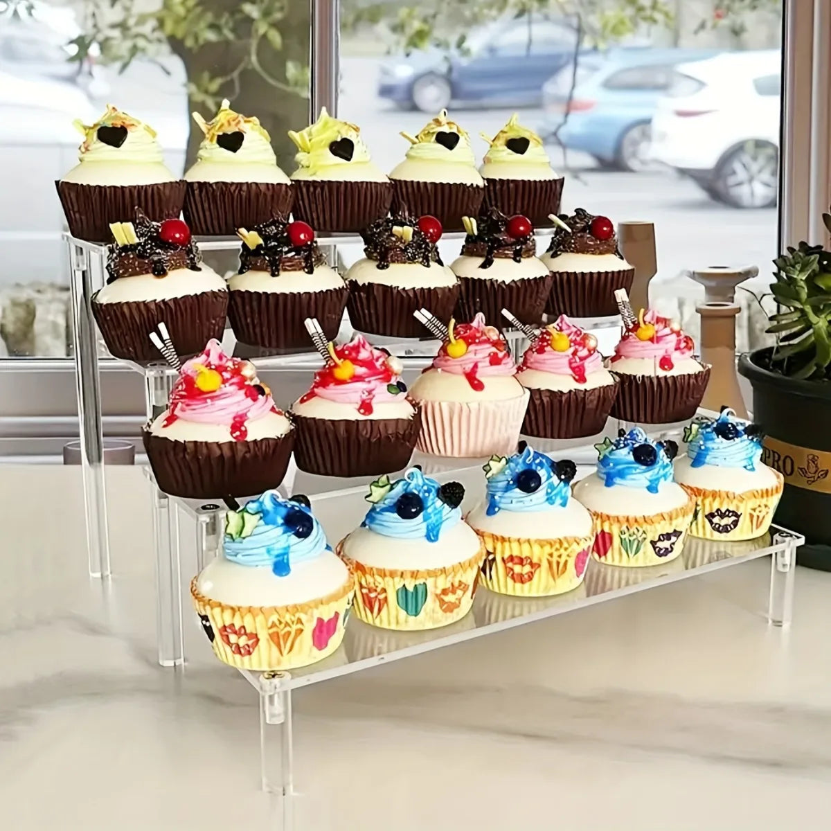 3-Tier Clear Acrylic Cupcake Stand