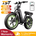 Electric Bike with Fat Tires, Rear Seat