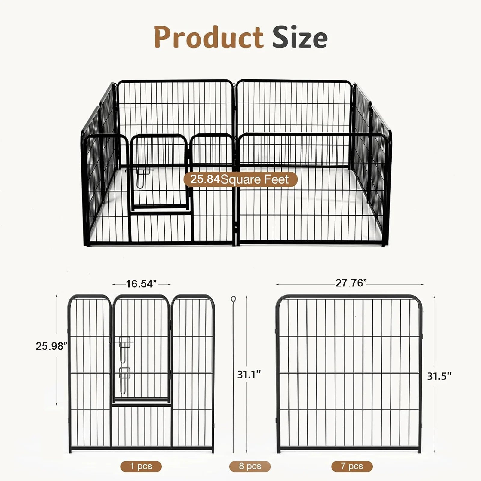 8 Panel Dog Playpen