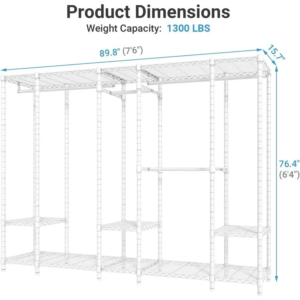 Heavy-Duty Adjustable Closet Shelving