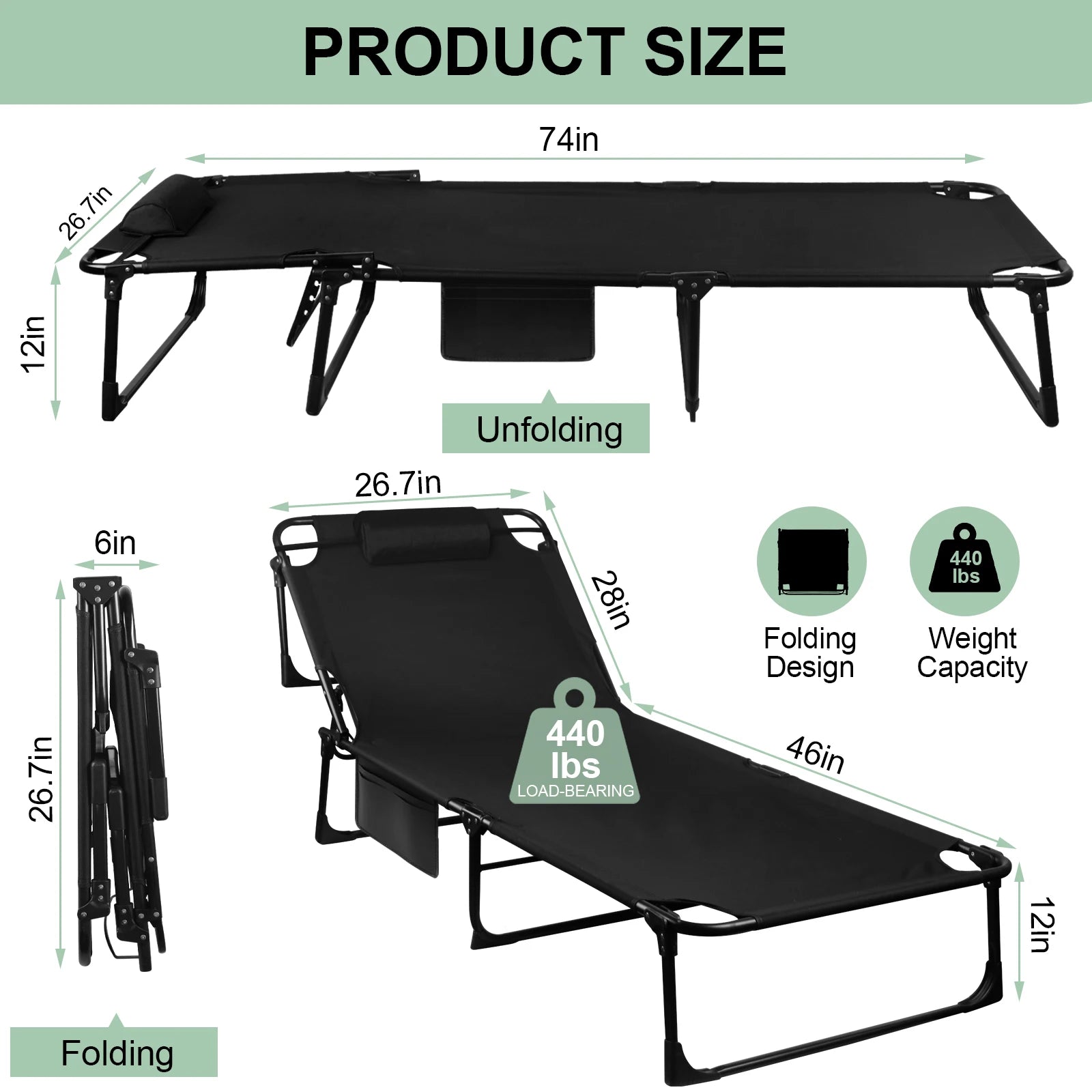 Reclining Outdoor Sleeping Bed