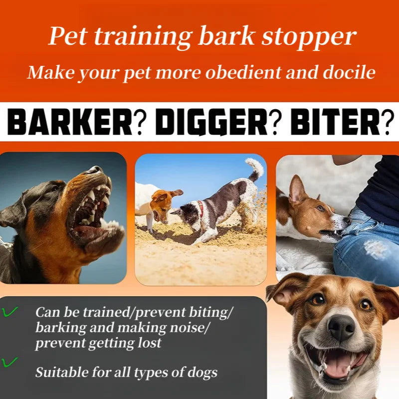 Waterproof Dog Bark Collar, Rechargeable