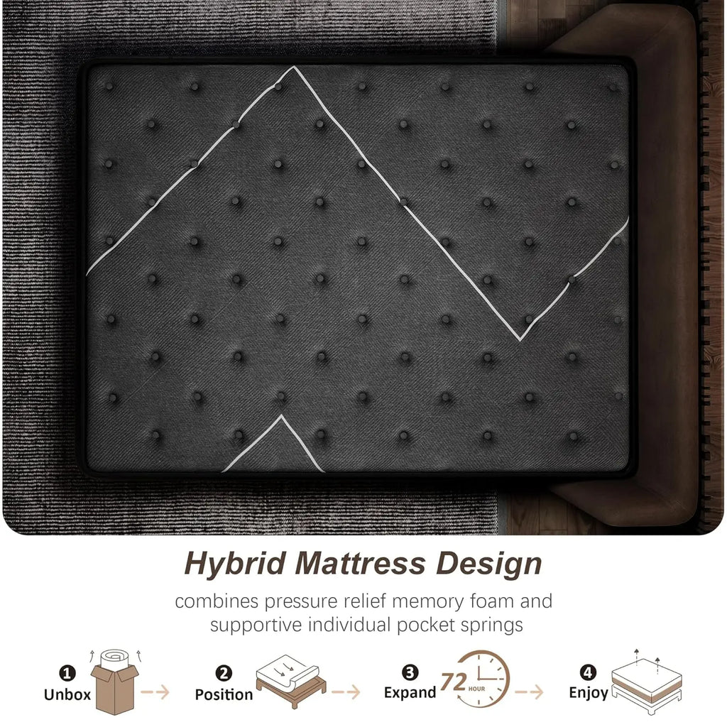 King Memory Foam mattress with Lumbar Support for Back Pain
