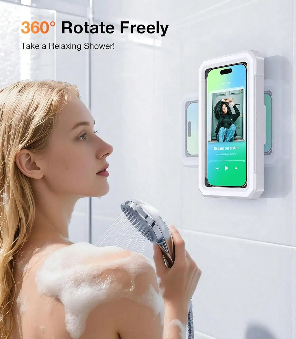 Rotating Waterproof Shower Phone Holder