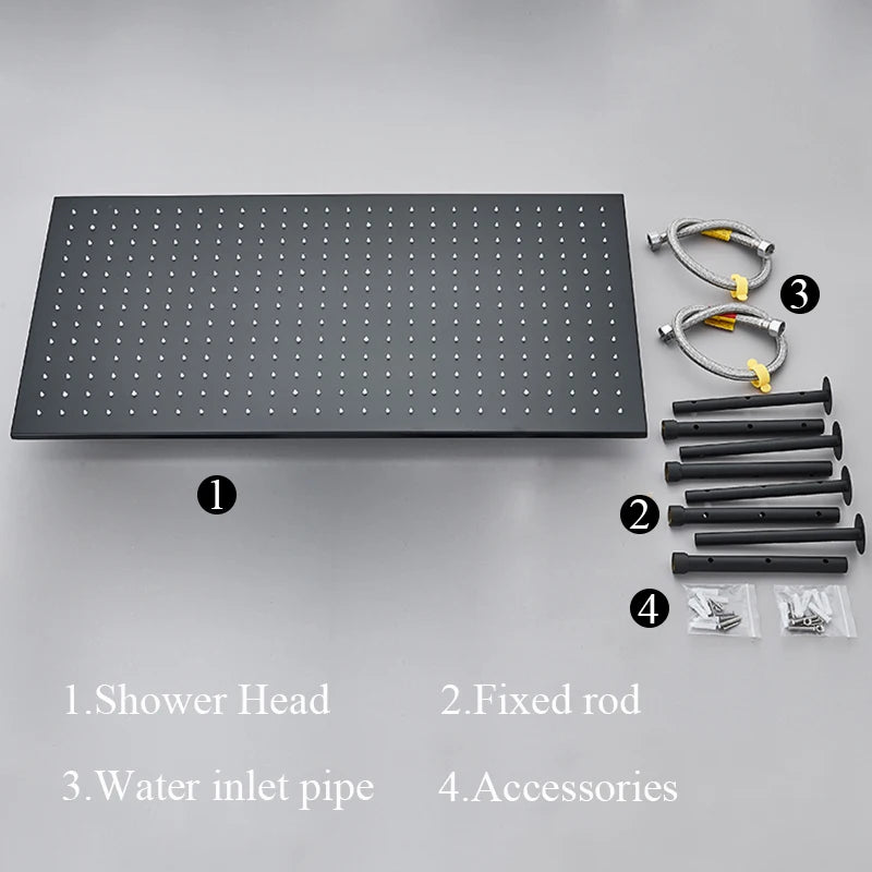 Large LED Rainfall Shower Faucet