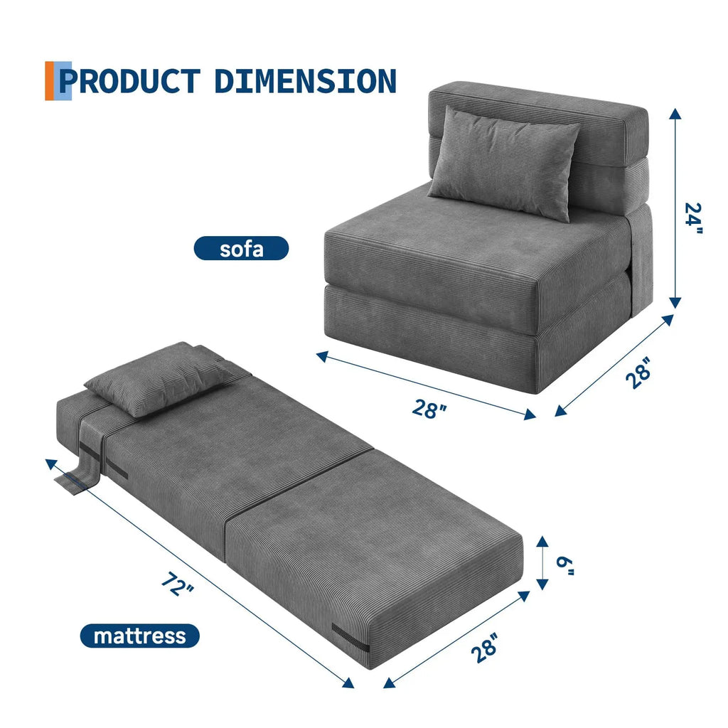 4-in-1 Folding Sofa Bed