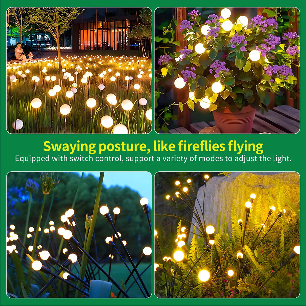8-Head LED Solar Outdoor  Garden Lights Waterproof