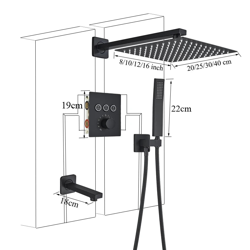 2/3 Way Shower Faucet System Tap