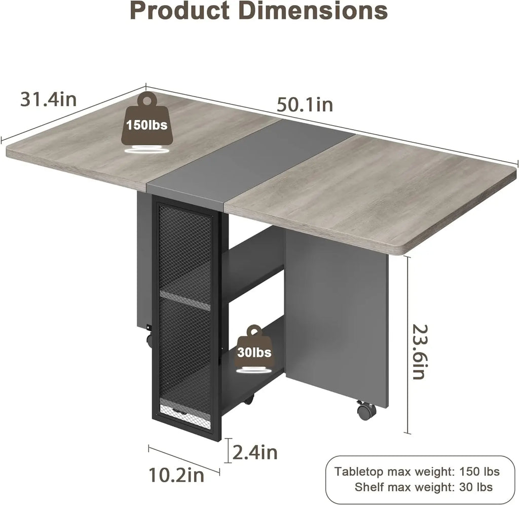 Folding Dining Table for 4-6