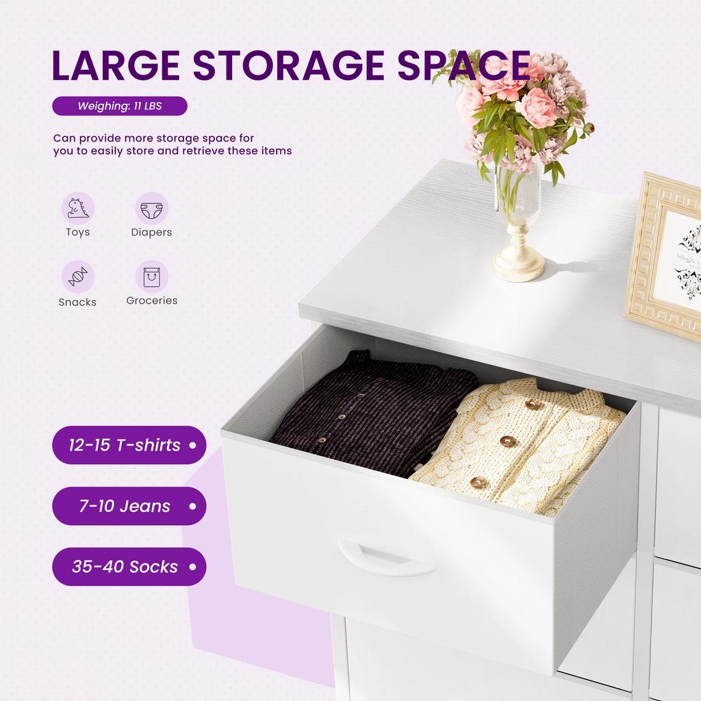 8 Fabric Drawers Dresser