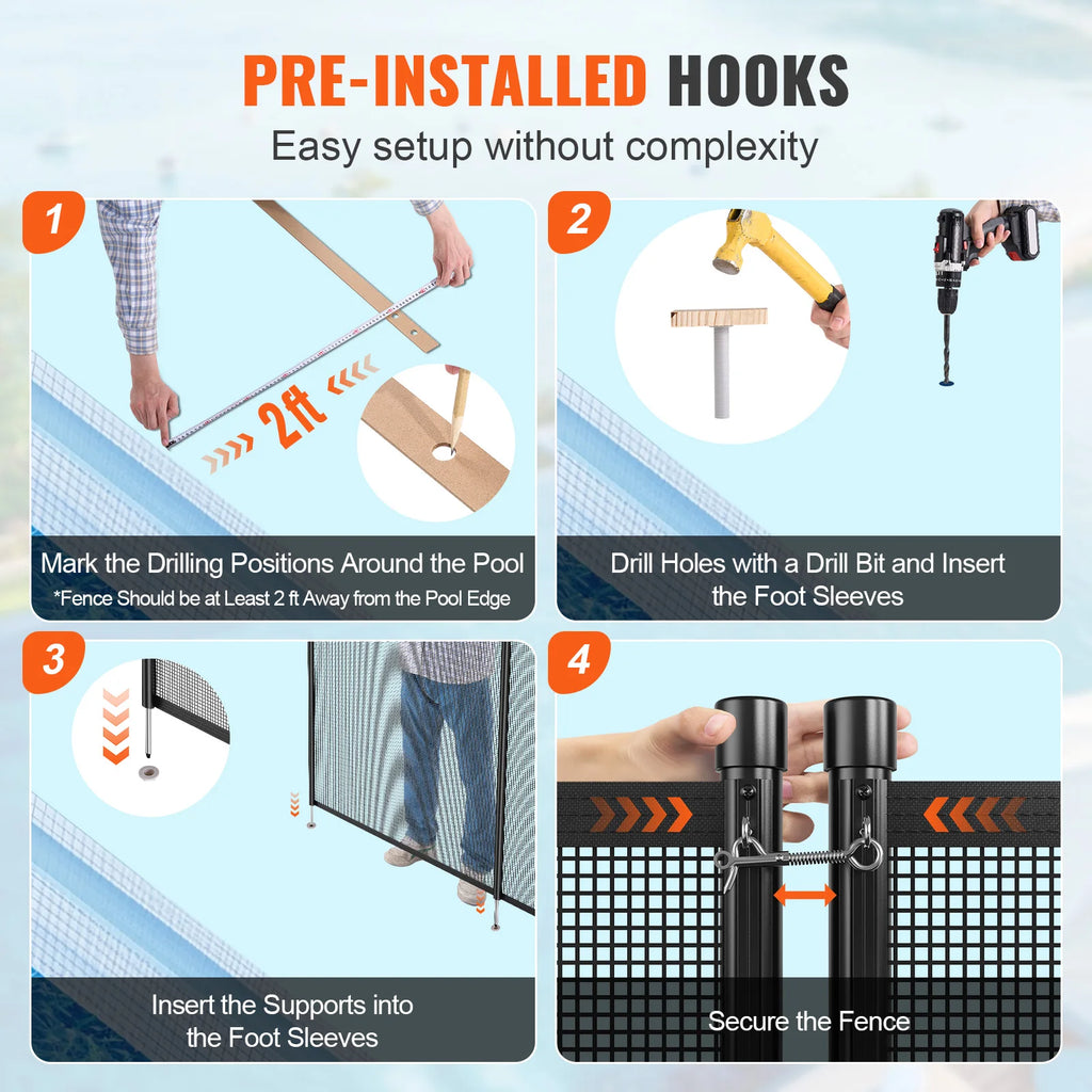Removable Child/Pet Safety Pool Fencing