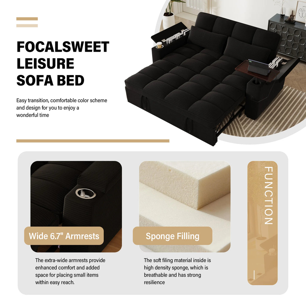 3-in-1 Folding Convertible Sofa Bed