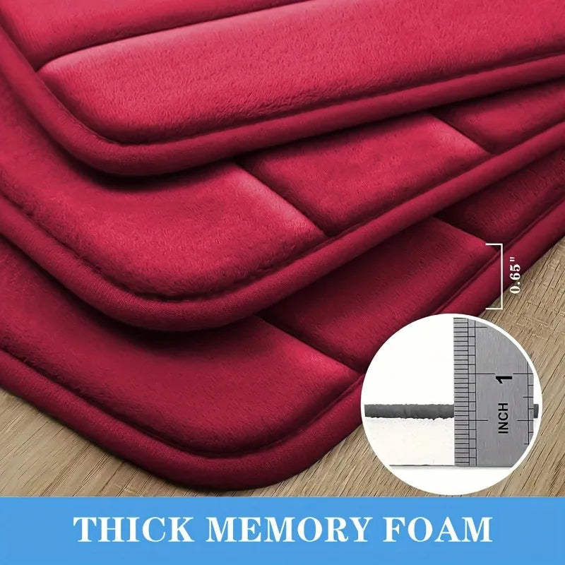 3 Pc. Memory Foam Bath Rug