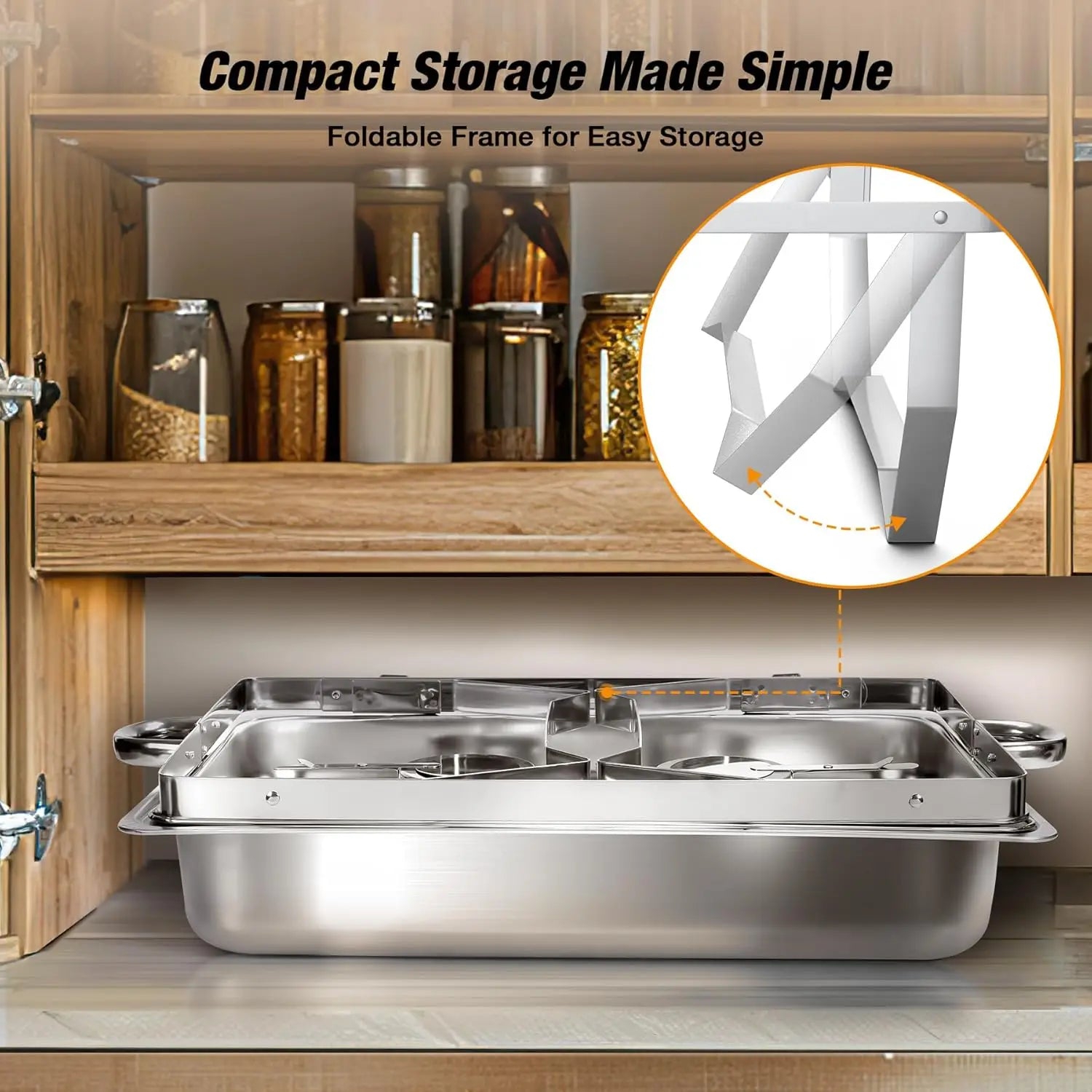 2/4/6 Pack Chafing Dish Stainless, With Lids