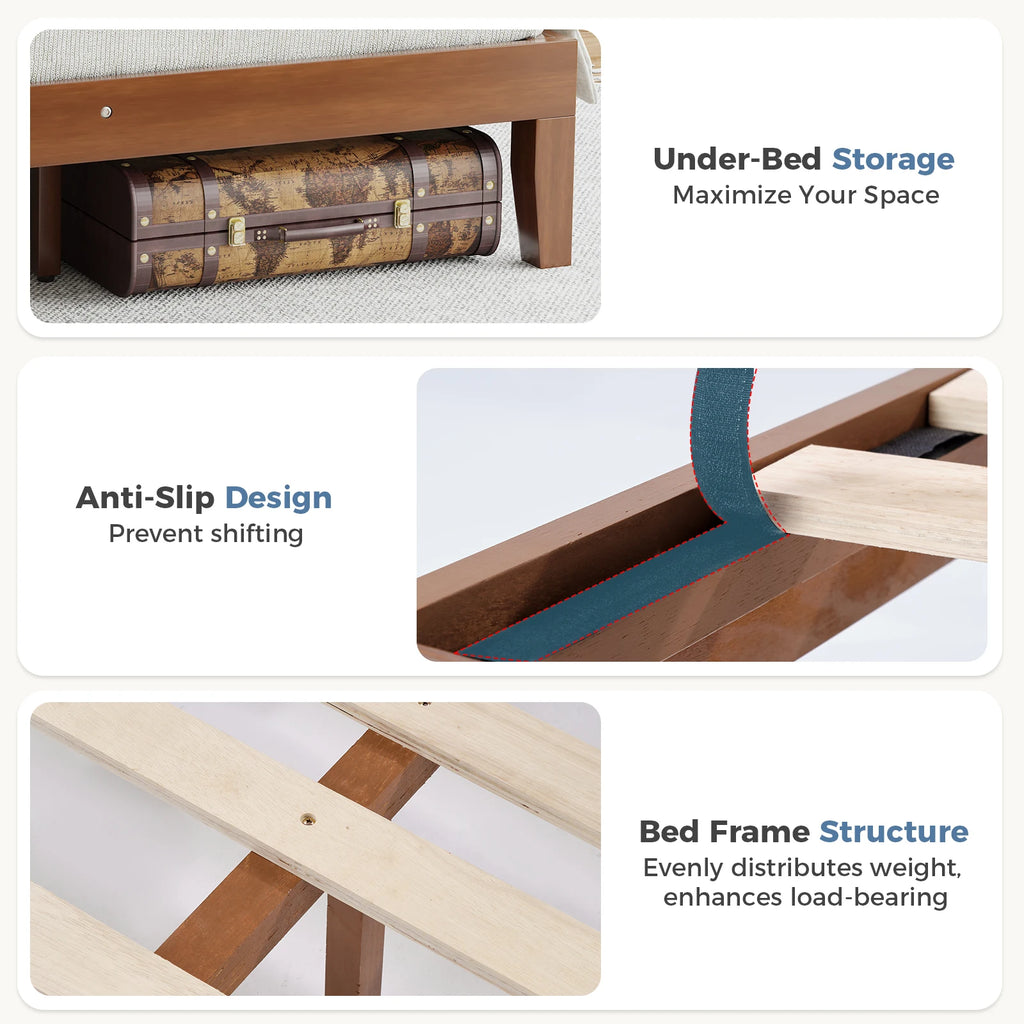 Platform Bed Frame with Headboard