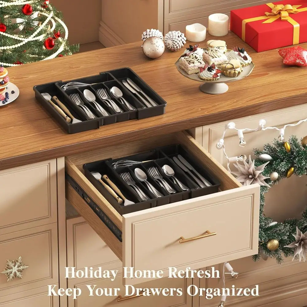 Expandable Utensil Tray BPA Free Adjustable